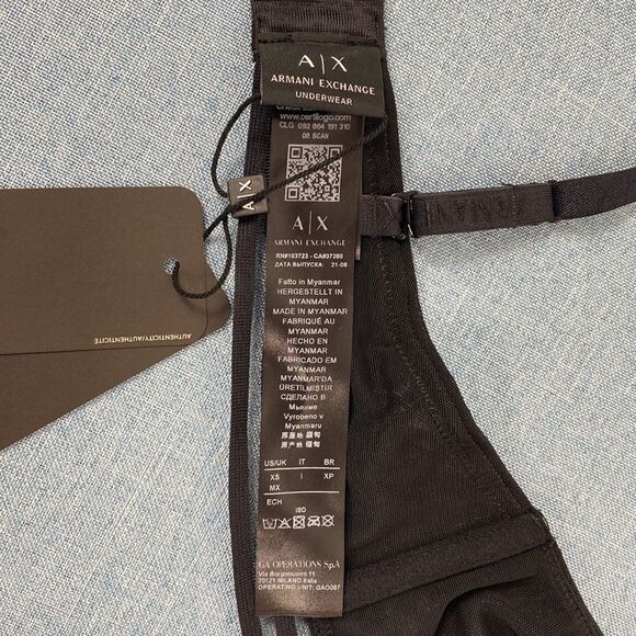 Armani Exchange Black Mesh Bralette - Picture 4 of 6